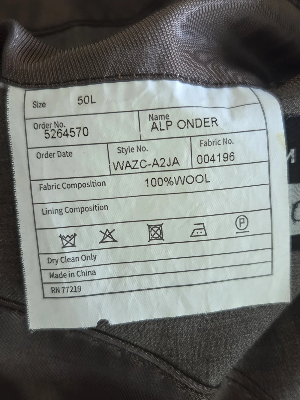 Joseph Abboud JOE Custom Made 100% Wool Blazer Sport Coat Men's 50L Gray